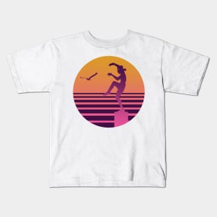 Karate Kid 80s sunset Kids T-Shirt